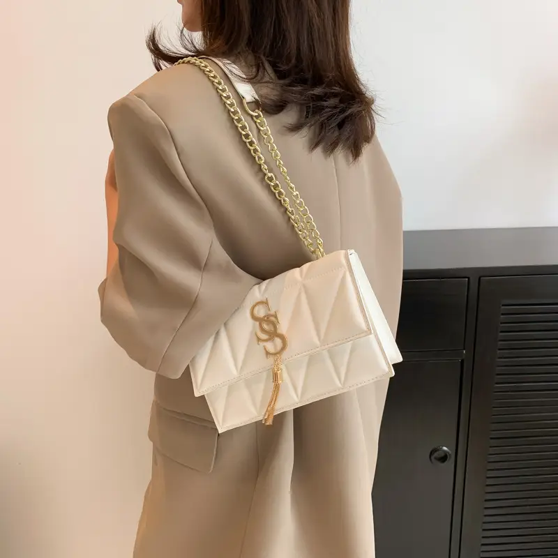Pink Quilted Shoulder Bag for Women 2023 - Image 6