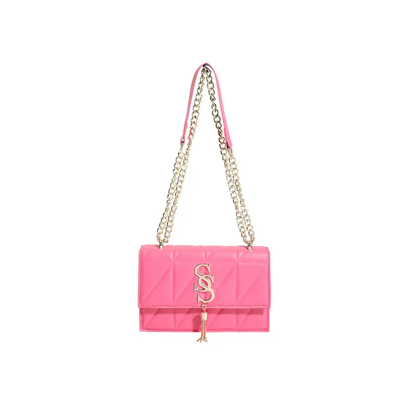Pink Quilted Shoulder Bag for Women 2023 - Image 9
