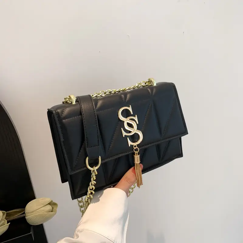 Pink Quilted Shoulder Bag for Women 2023 - Image 2