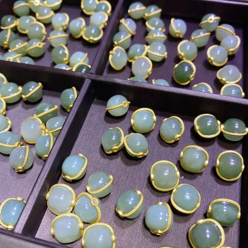 925 Silver Inlaid Hetian Jade Bracelets Wholesale - Image 4