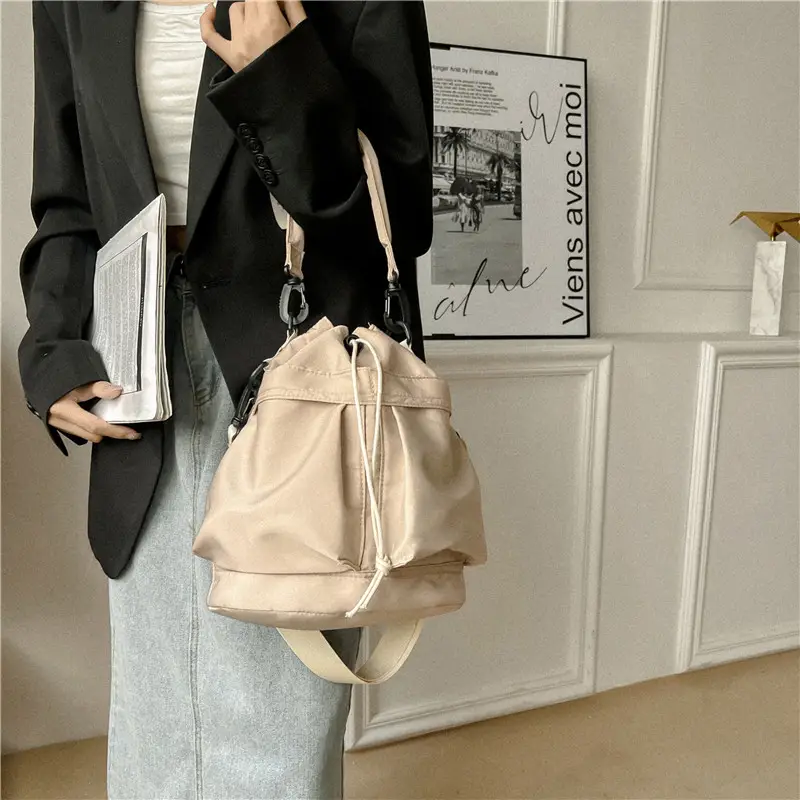 Black Nylon Shoulder Bag for Women Large Capacity - Image 12