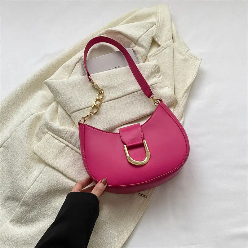 Pink Leather Shoulder Bag for Women 2023