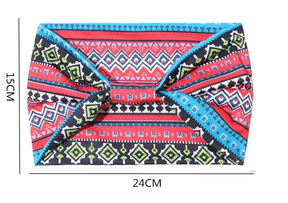 New Bohemian Printed Yoga Hair Band Wide Elastic Headband — feature 2