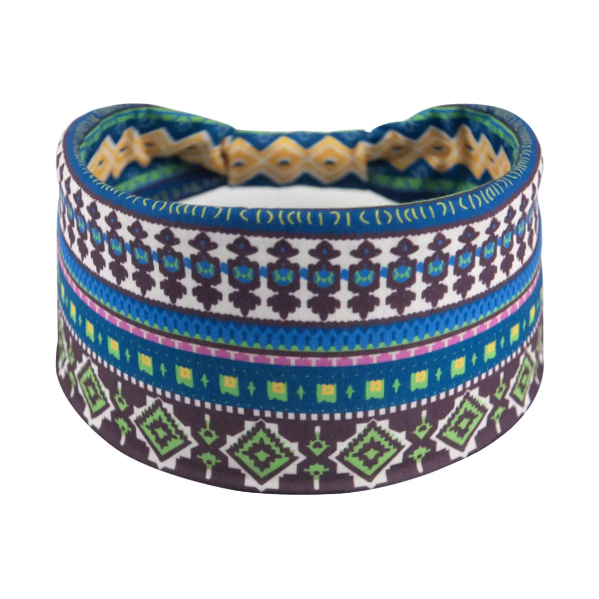 New Bohemian Printed Yoga Hair Band Wide Elastic Headband - Image 8