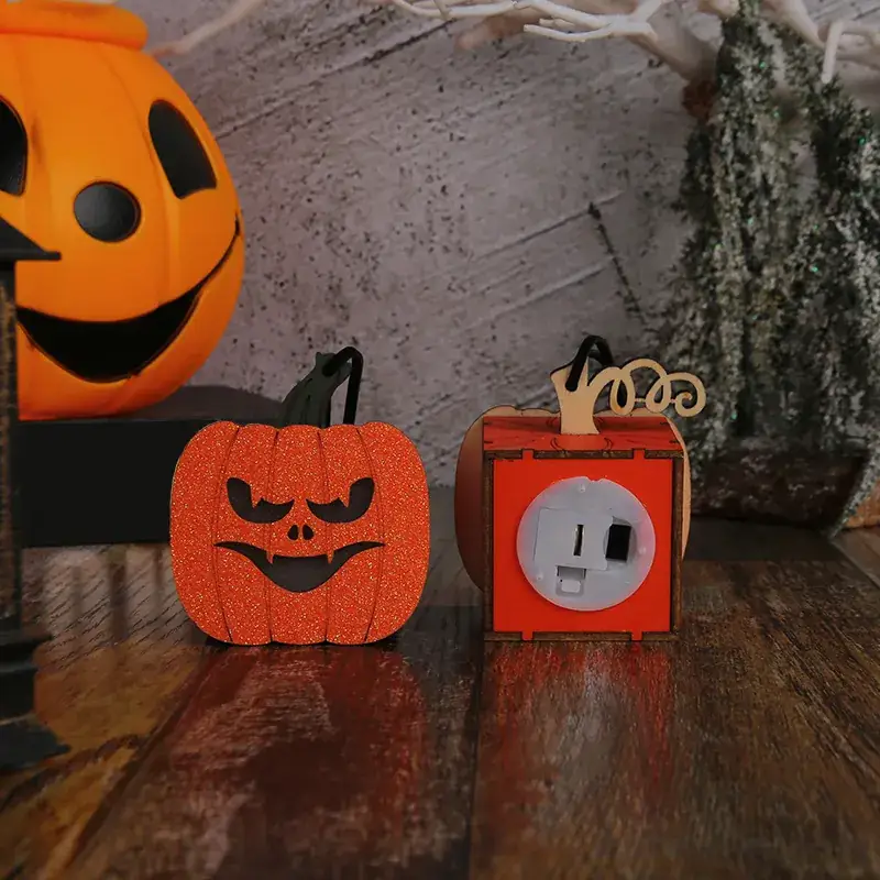 Halloween Pumpkin Lanterns Portable Night Lights for Kids