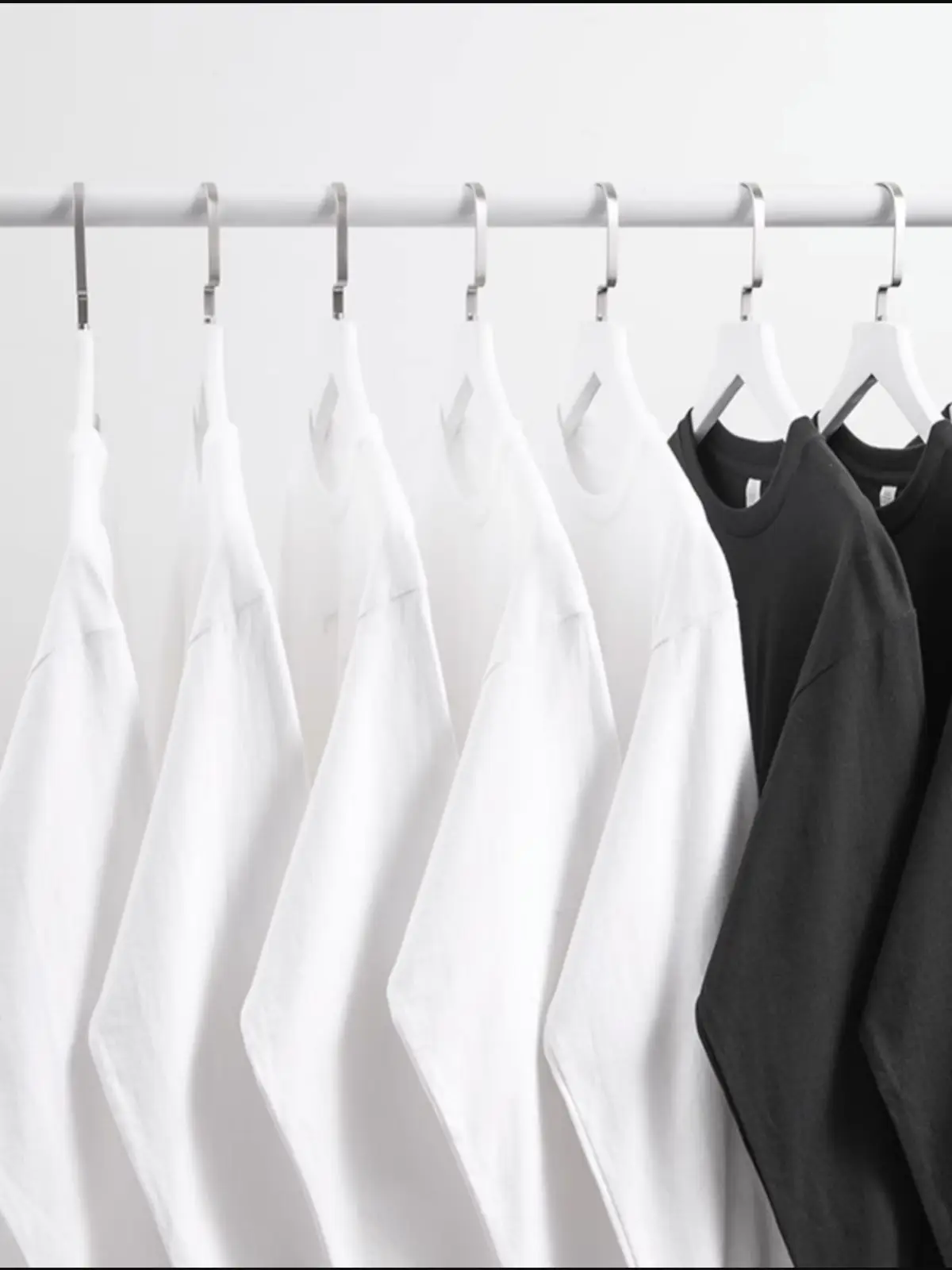 Black Cotton Long Sleeve T-Shirt 250g High Density Cotton - Image 4