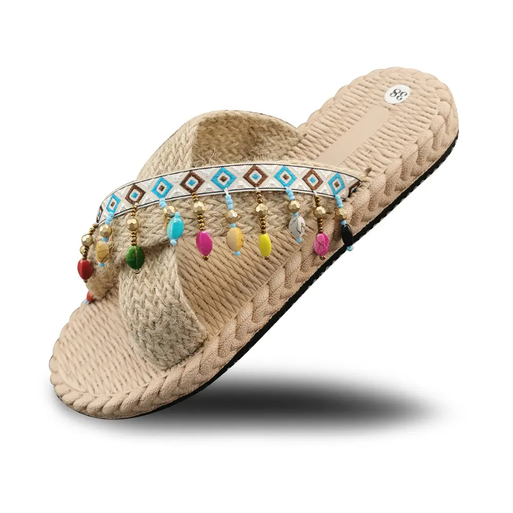 Eva Hand-Woven Ethnic Slippers Women Summer