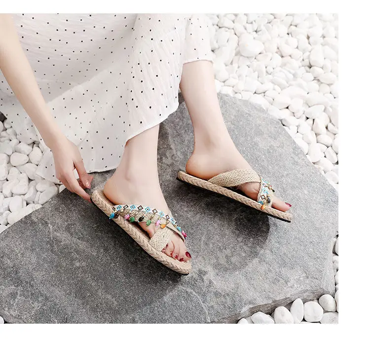 Eva Hand-Woven Ethnic Slippers Women Summer — feature 18