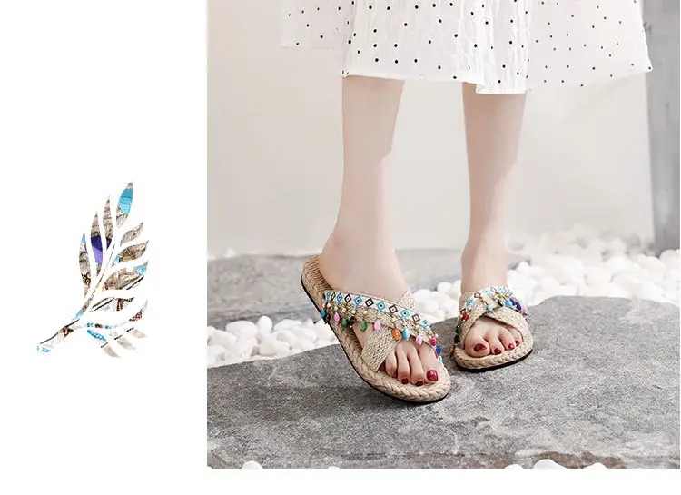 Eva Hand-Woven Ethnic Slippers Women Summer — feature 19