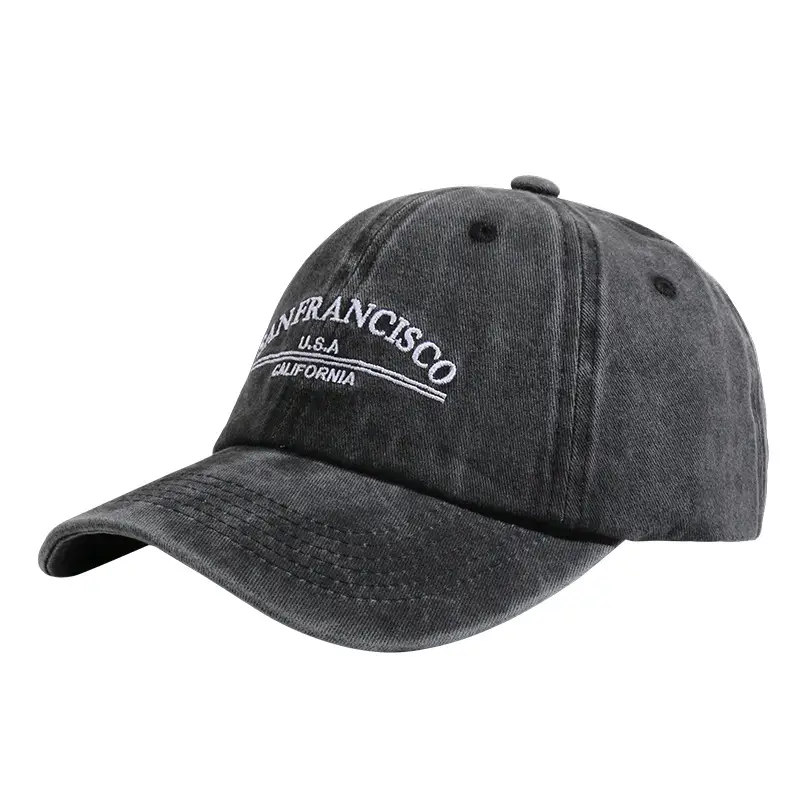 Women's American Retro Washed Cap Small Sun Hat