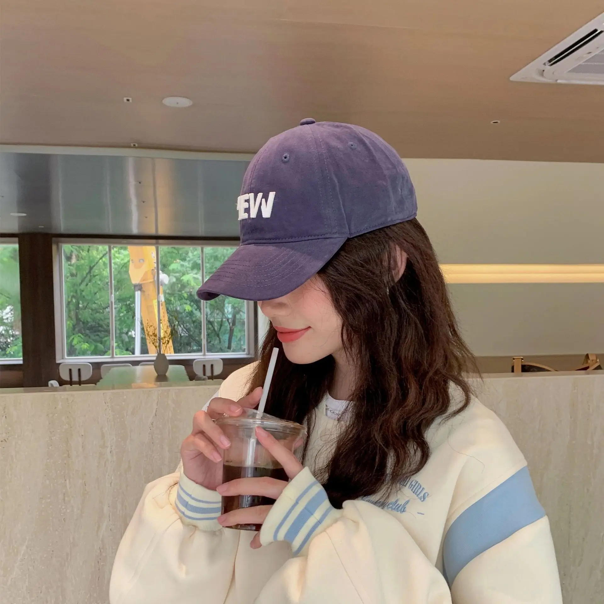 Women Navy Blue New Look Baseball Cap - Image 9