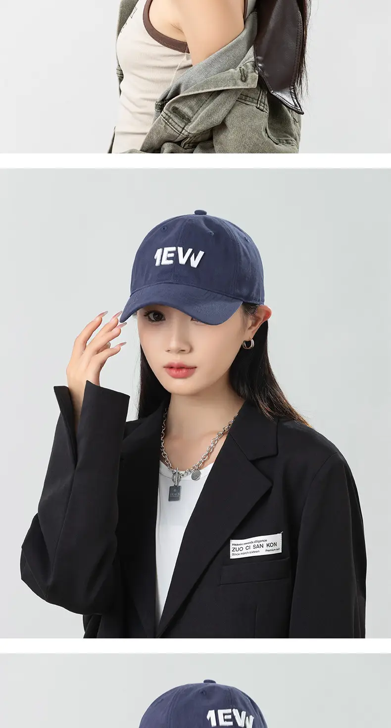 Women Navy Blue New Look Baseball Cap — feature 10
