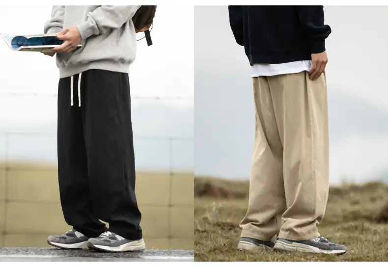 Pure Cotton Sand-Washed Straight Leg Drape Pants 2025 — feature 12