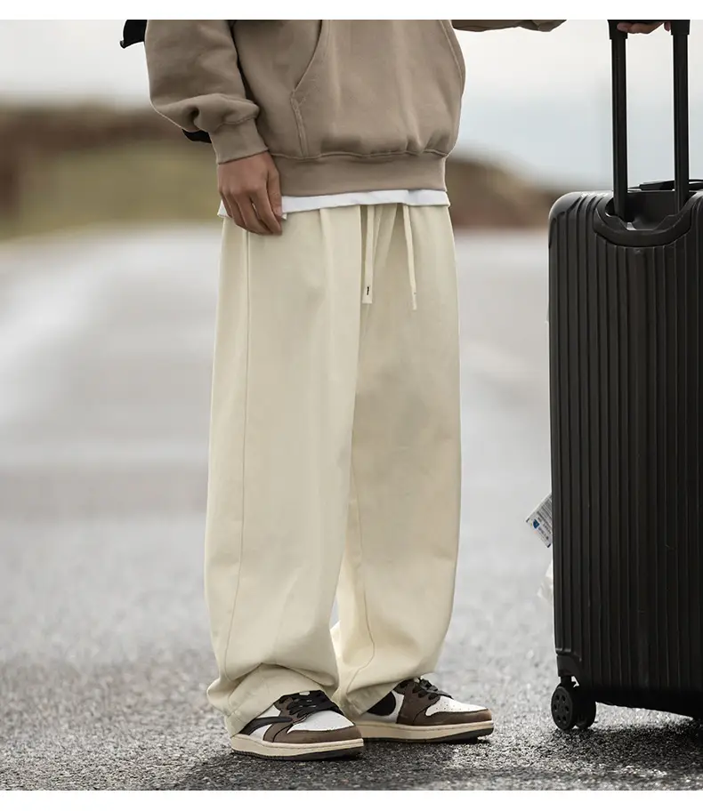 Pure Cotton Sand-Washed Straight Leg Drape Pants 2025 — feature 15