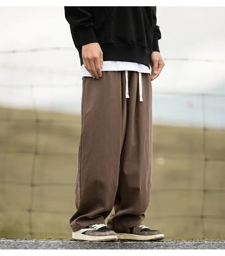 Pure Cotton Sand-Washed Straight Leg Drape Pants 2025 — feature 20