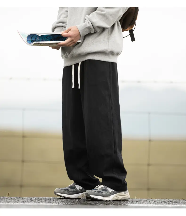 Pure Cotton Sand-Washed Straight Leg Drape Pants 2025 — feature 23