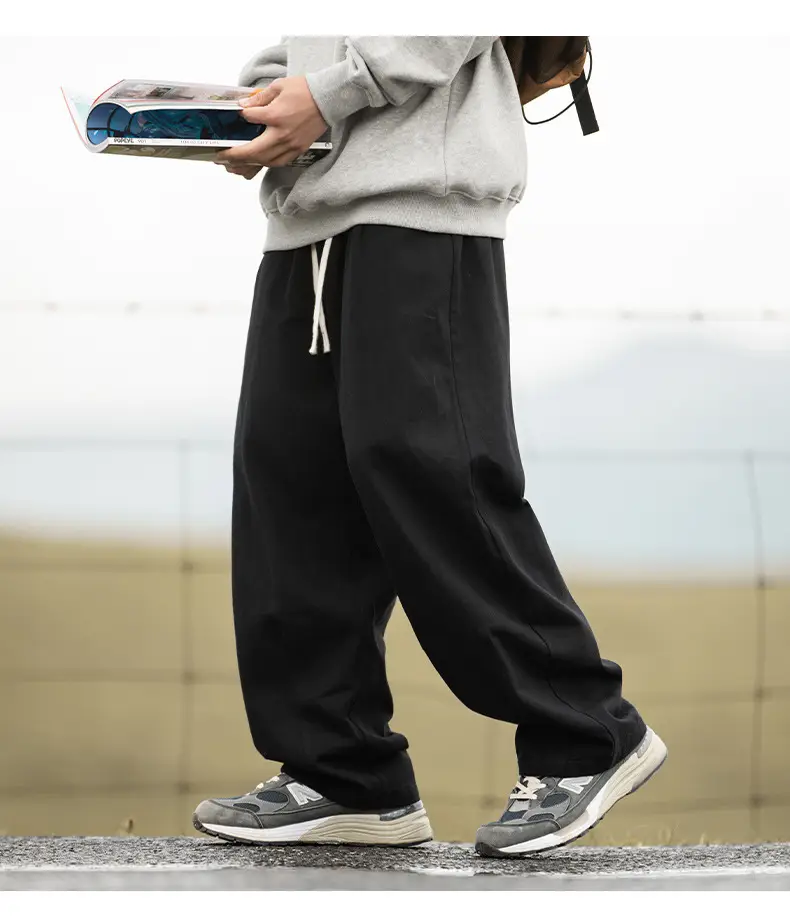 Pure Cotton Sand-Washed Straight Leg Drape Pants 2025 — feature 25