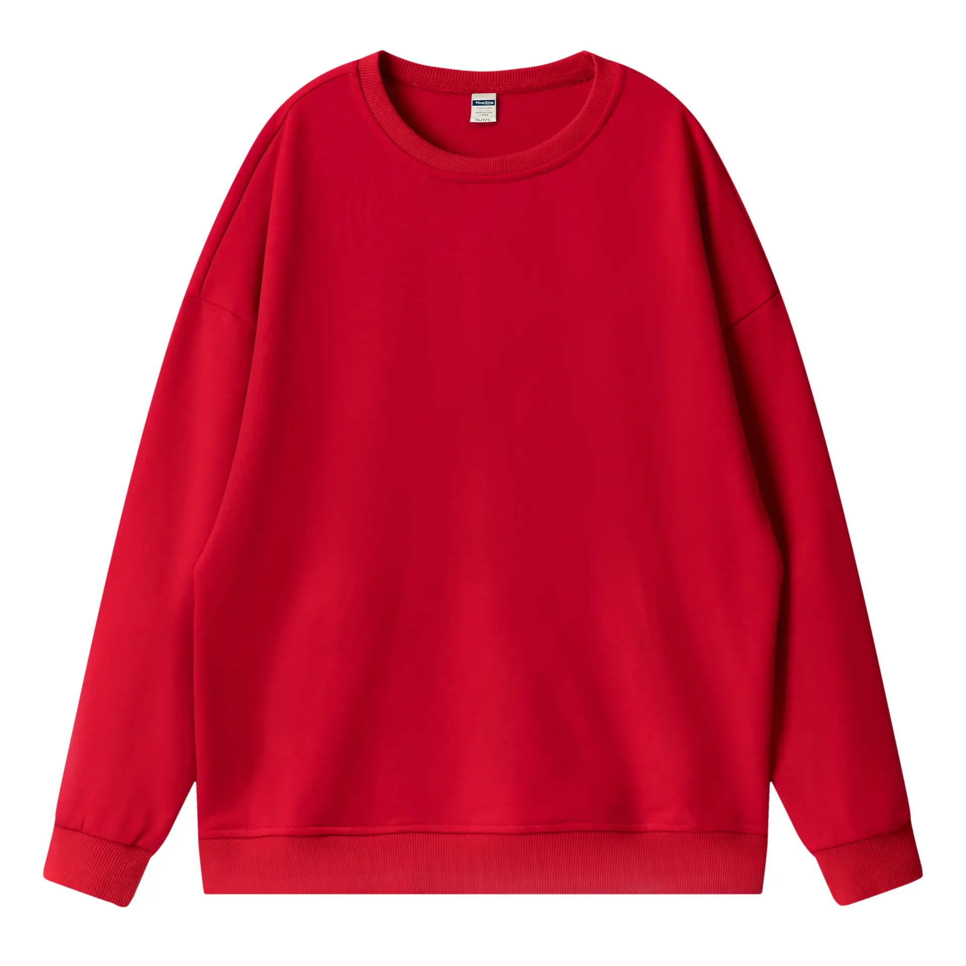 Men Navy Cotton Round Neck Sweater 360g