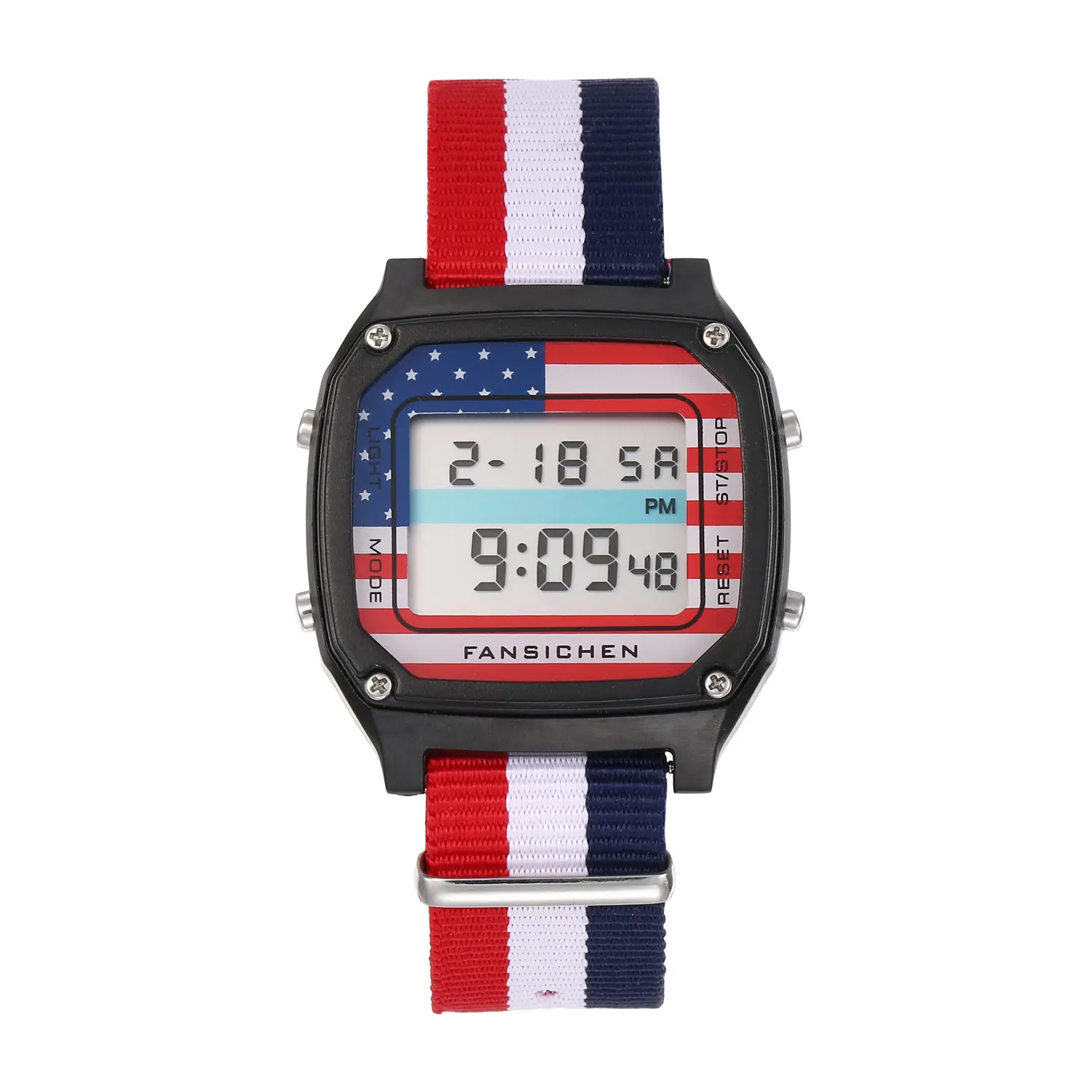 Digital Sports Watch for Men Women Red Blue Strap — feature 4
