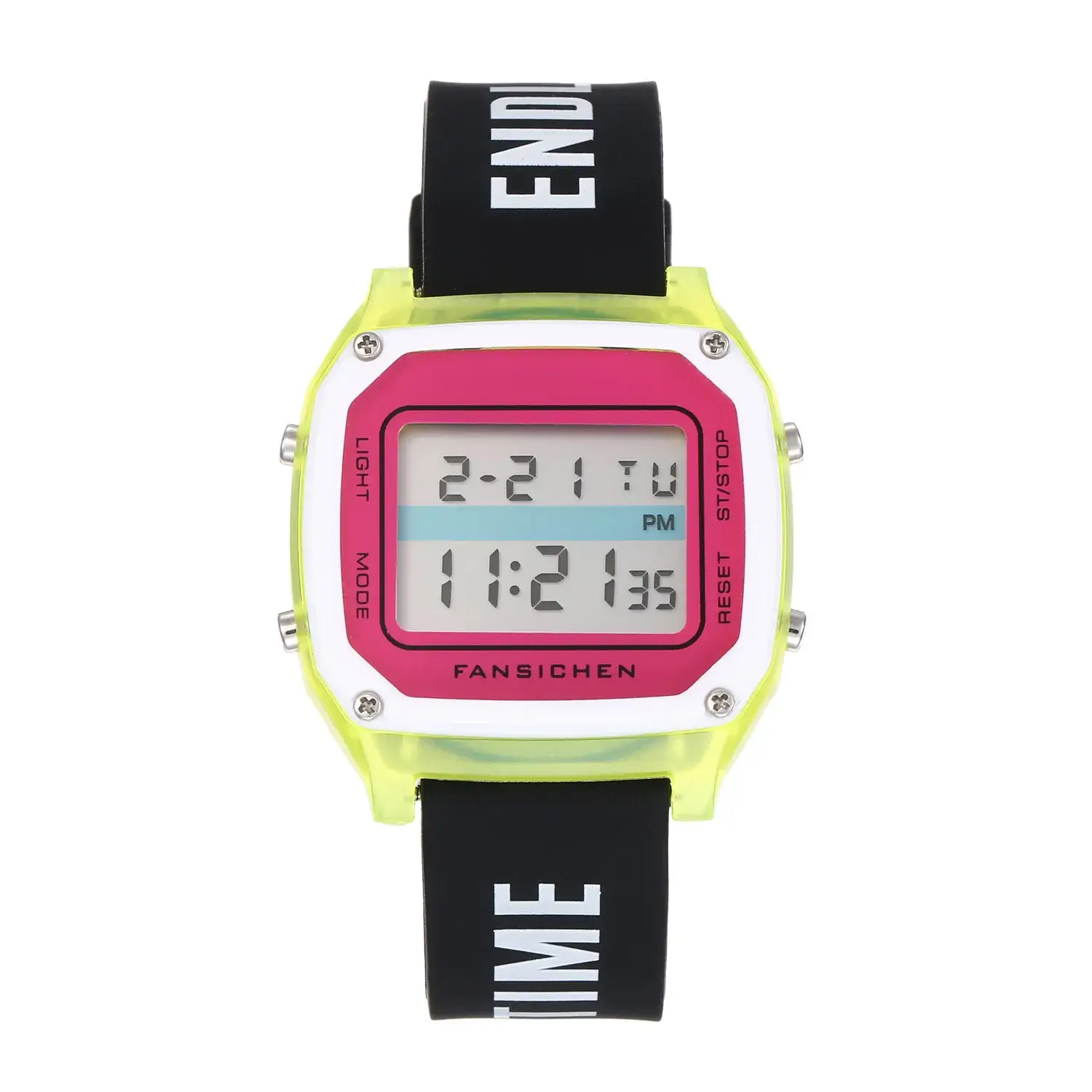Digital Sports Watch for Men Women Red Blue Strap - Image 4