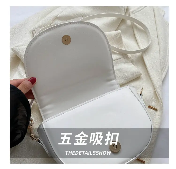 Pink Leather Shoulder Crossbody Bag with Gold Clasp — feature 4