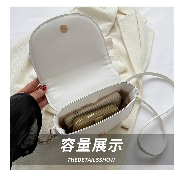 Pink Leather Shoulder Crossbody Bag with Gold Clasp — feature 6