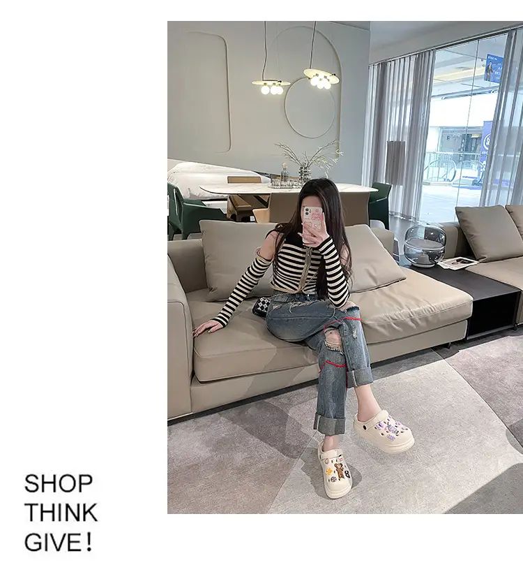 Women's Summer Soft-soled Hole Shoes Outer Wear Couple's Trendy Cute Sandals Hollow-out Sweet Shoes Nurse Slippers — feature 13