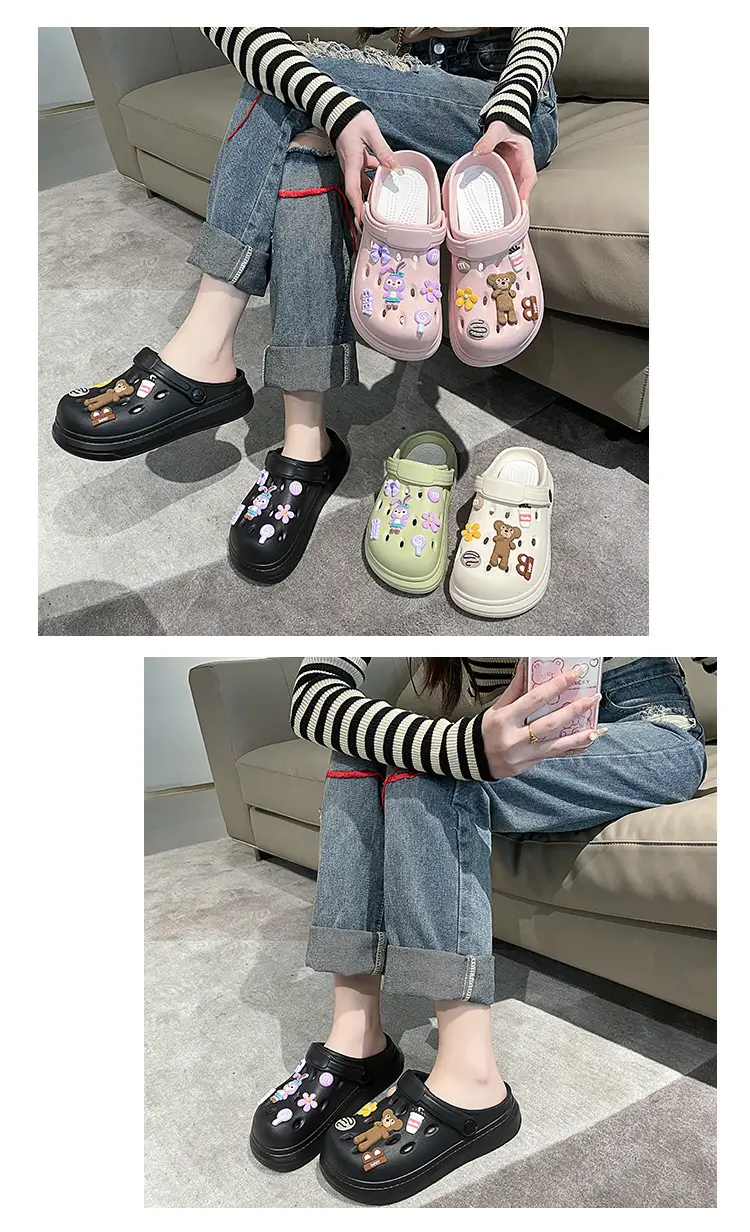 Women's Summer Soft-soled Hole Shoes Outer Wear Couple's Trendy Cute Sandals Hollow-out Sweet Shoes Nurse Slippers — feature 3