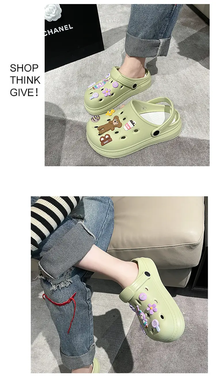 Women's Summer Soft-soled Hole Shoes Outer Wear Couple's Trendy Cute Sandals Hollow-out Sweet Shoes Nurse Slippers — feature 4
