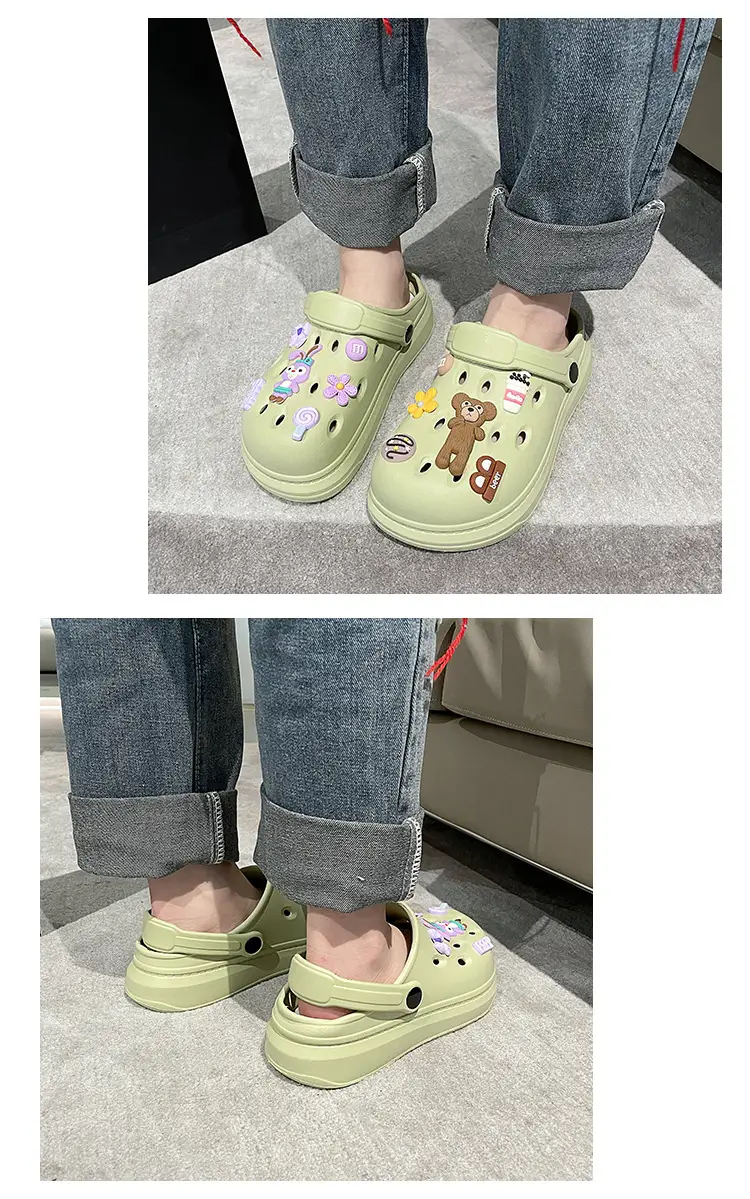 Women's Summer Soft-soled Hole Shoes Outer Wear Couple's Trendy Cute Sandals Hollow-out Sweet Shoes Nurse Slippers — feature 5