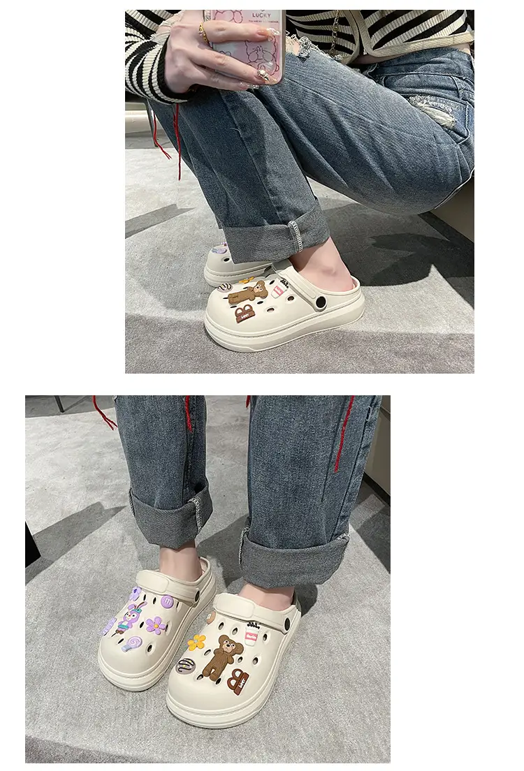 Women's Summer Soft-soled Hole Shoes Outer Wear Couple's Trendy Cute Sandals Hollow-out Sweet Shoes Nurse Slippers — feature 8