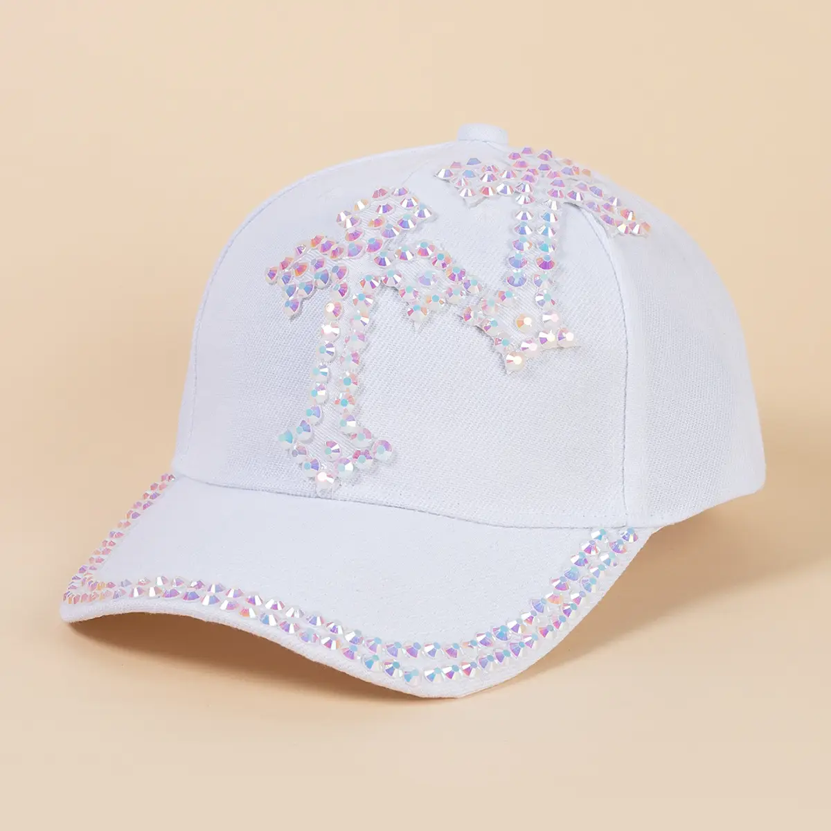 Pink Korean Rhinestone Baseball Cap for Girls — feature 5