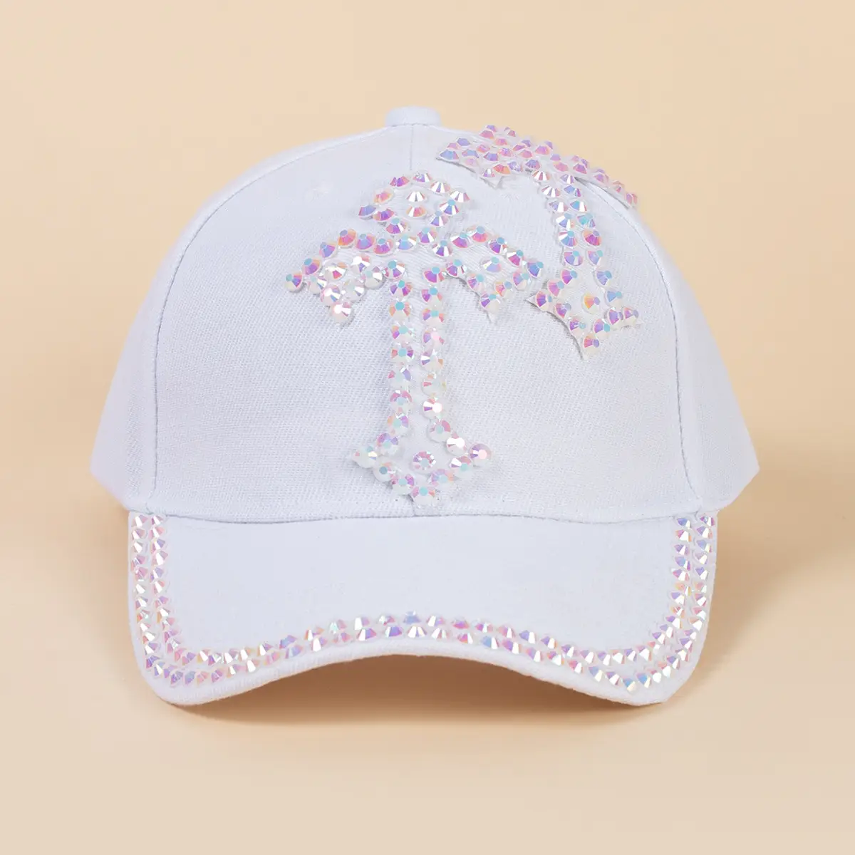 Pink Korean Rhinestone Baseball Cap for Girls — feature 6