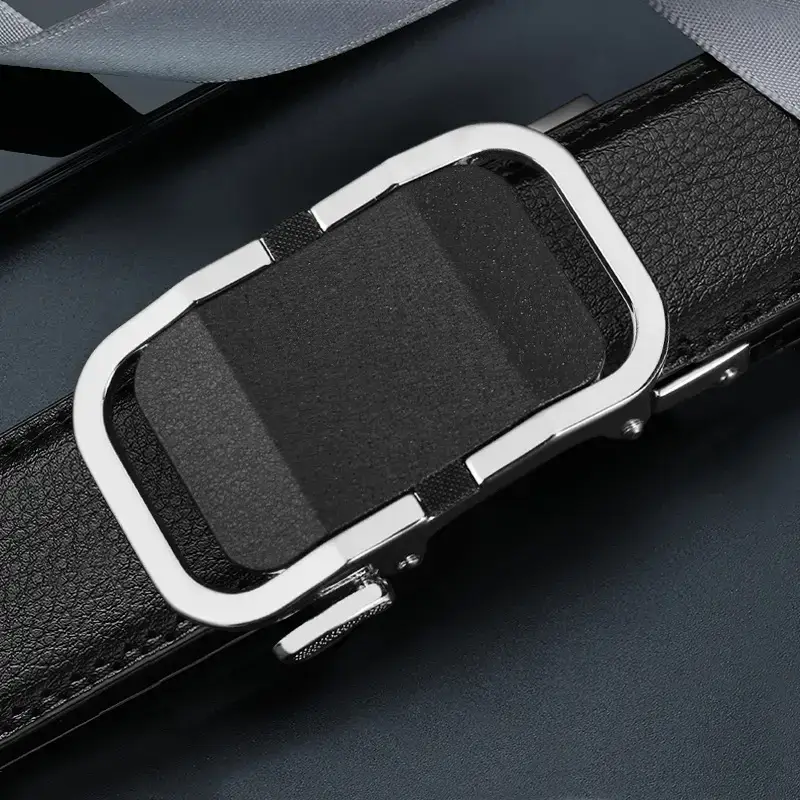 New Men's Leather Belt with Gold Buckle - Image 5