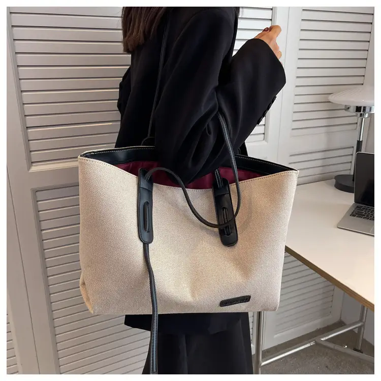 2023 New Casual Large Capacity Bag Women's Bag All-match Shoulder Bag Canvas Bag Student Class Commuter Tote Bag — feature 11