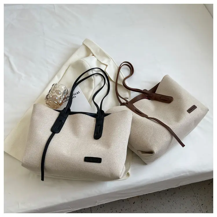 2023 New Casual Large Capacity Bag Women's Bag All-match Shoulder Bag Canvas Bag Student Class Commuter Tote Bag — feature 15