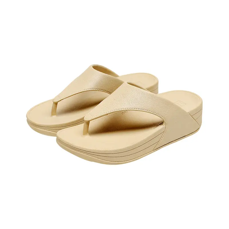 Women's Pink Slip-On Flip Flops with Thick Platform