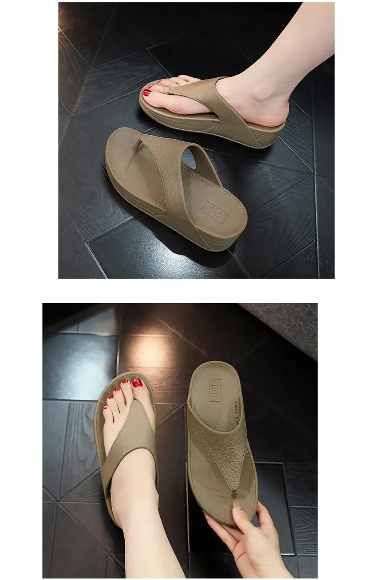 Women's Pink Slip-On Flip Flops with Thick Platform — feature 16