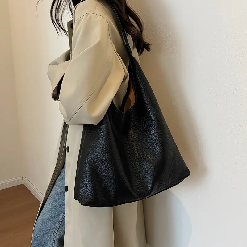 Women's Large Capacity Beige Shoulder Bag 2023 - Image 7