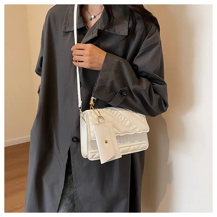 Green Embossed Shoulder Bag with H-tint Design — feature 10