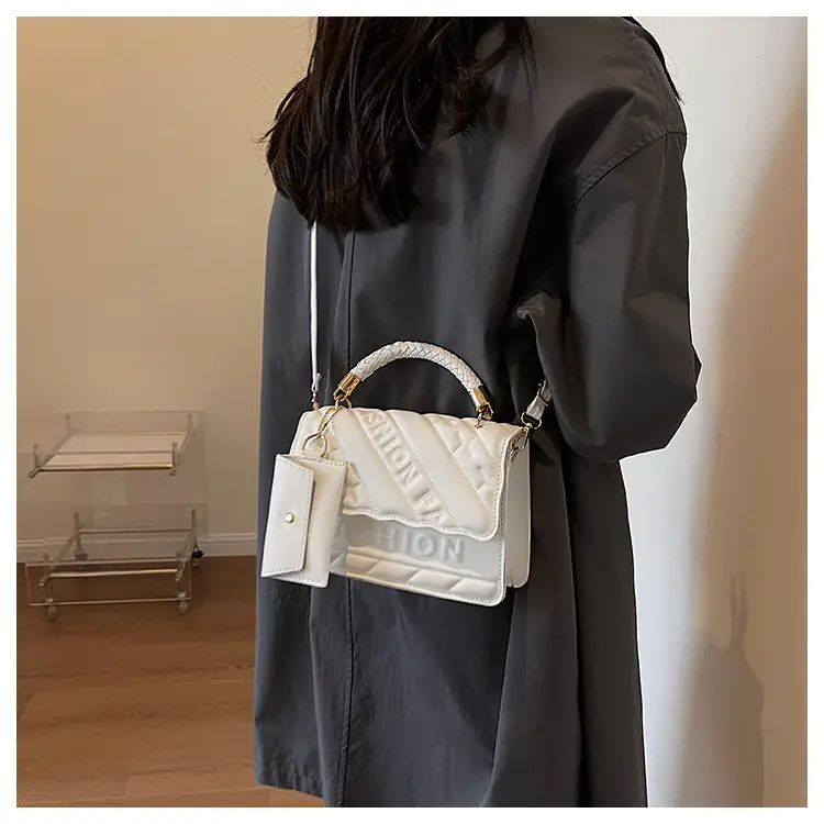 Green Embossed Shoulder Bag with H-tint Design — feature 11
