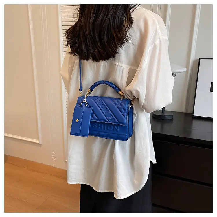 Green Embossed Shoulder Bag with H-tint Design — feature 14