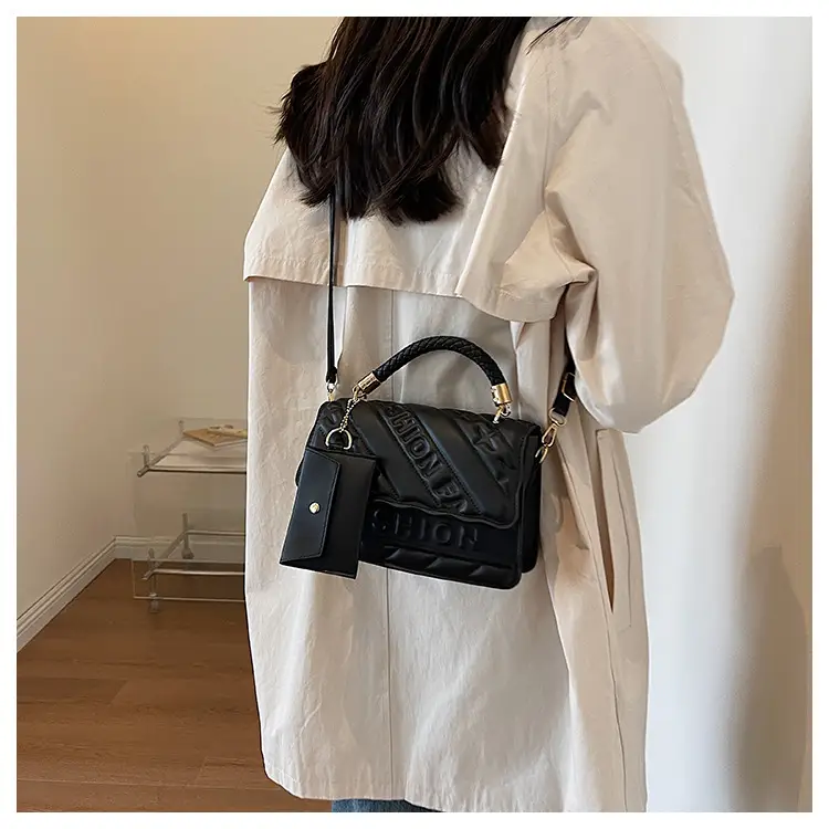 Green Embossed Shoulder Bag with H-tint Design — feature 16