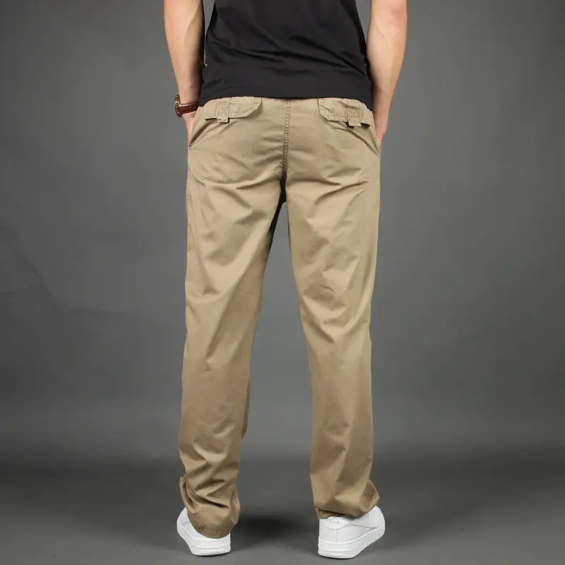 Men's Loose Fit Sports Pants Black Plus Size - Image 7