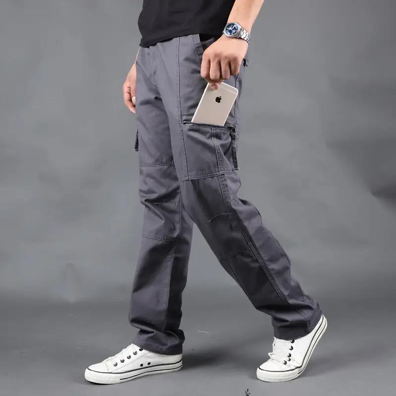 Men's Loose Fit Sports Pants Black Plus Size - Image 8