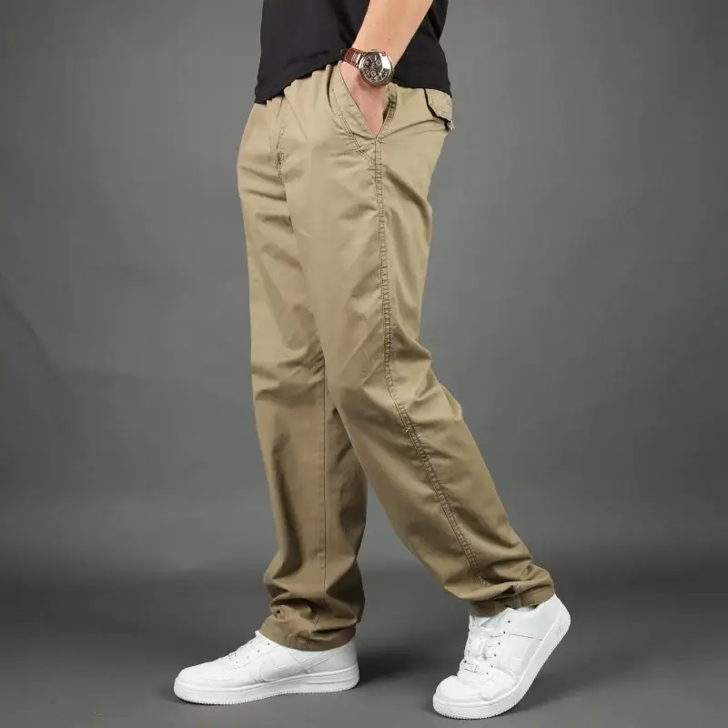 Men's Loose Fit Sports Pants Black Plus Size — feature 12