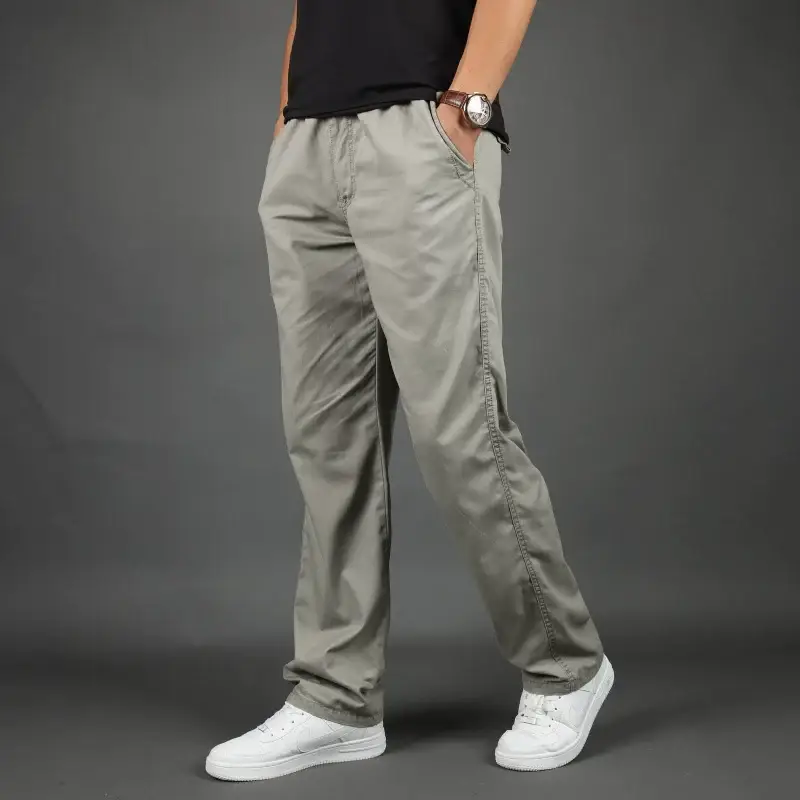 Men's Loose Fit Sports Pants Black Plus Size — feature 13