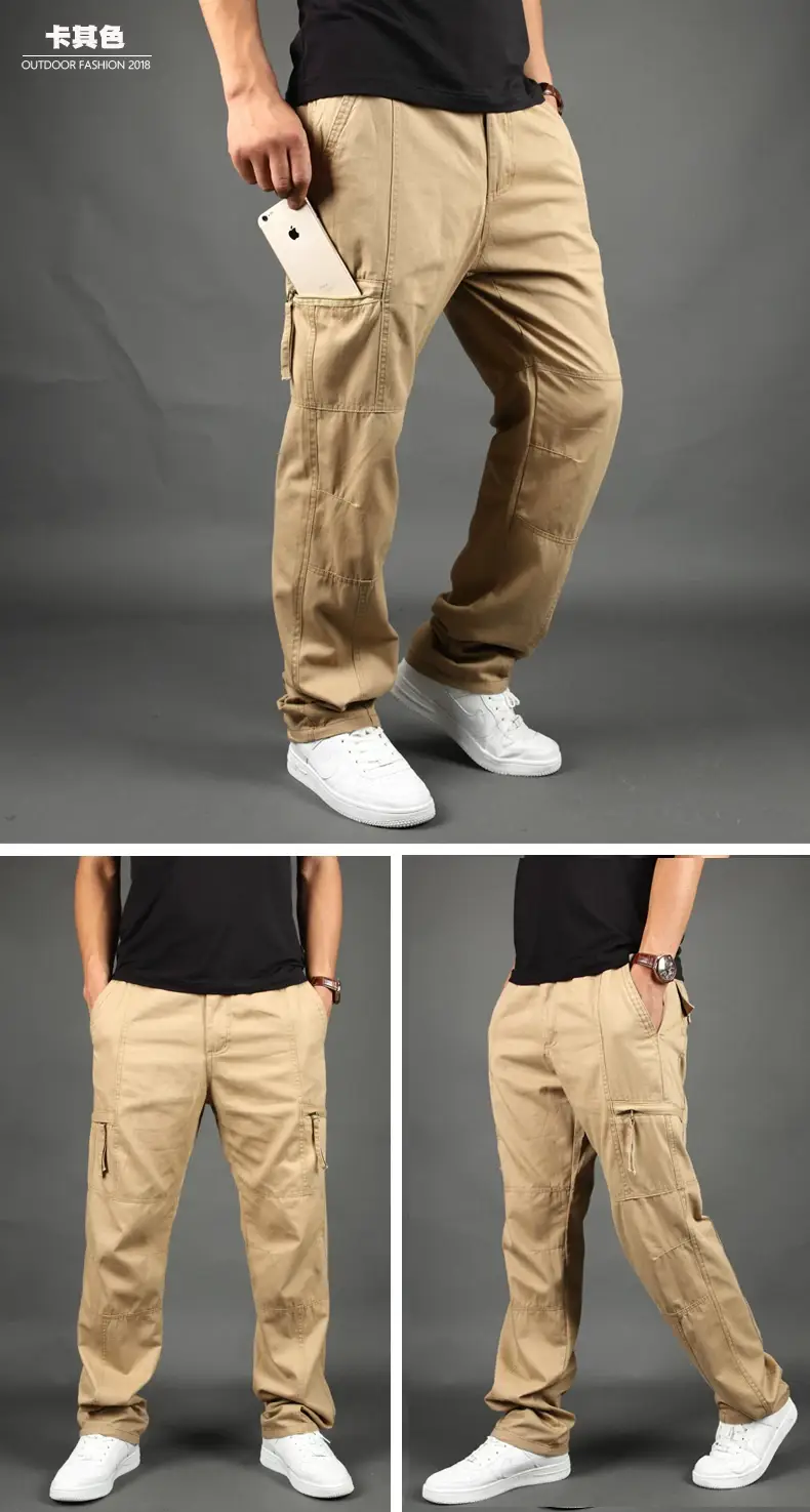 Men's Loose Fit Sports Pants Black Plus Size — feature 6