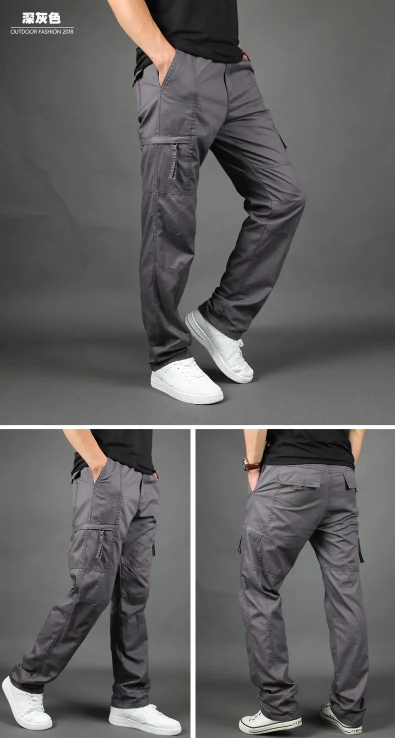 Men's Loose Fit Sports Pants Black Plus Size — feature 8