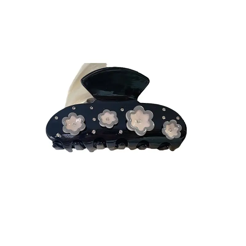 Korean Style Diamond Hair Clips with Flower Design - Image 7